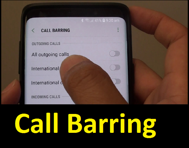 Meaning of call barring in Hindi