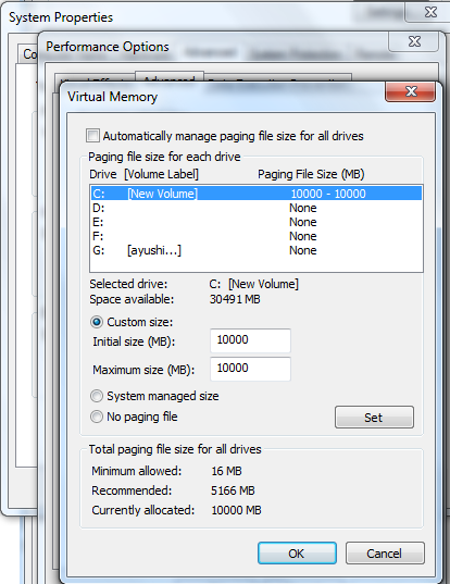 How to increase virtual Memory 4